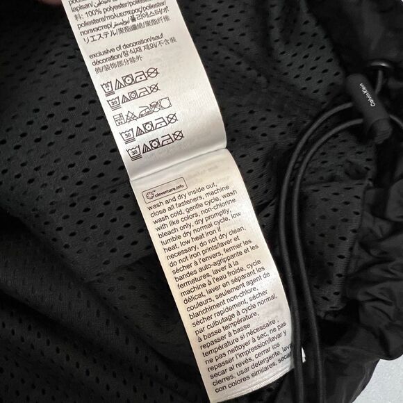 Calvin Klein Jacket Mens S Black Lightweight Windbreaker Pullover 1/4 Activewear - Picture 12 of 14
